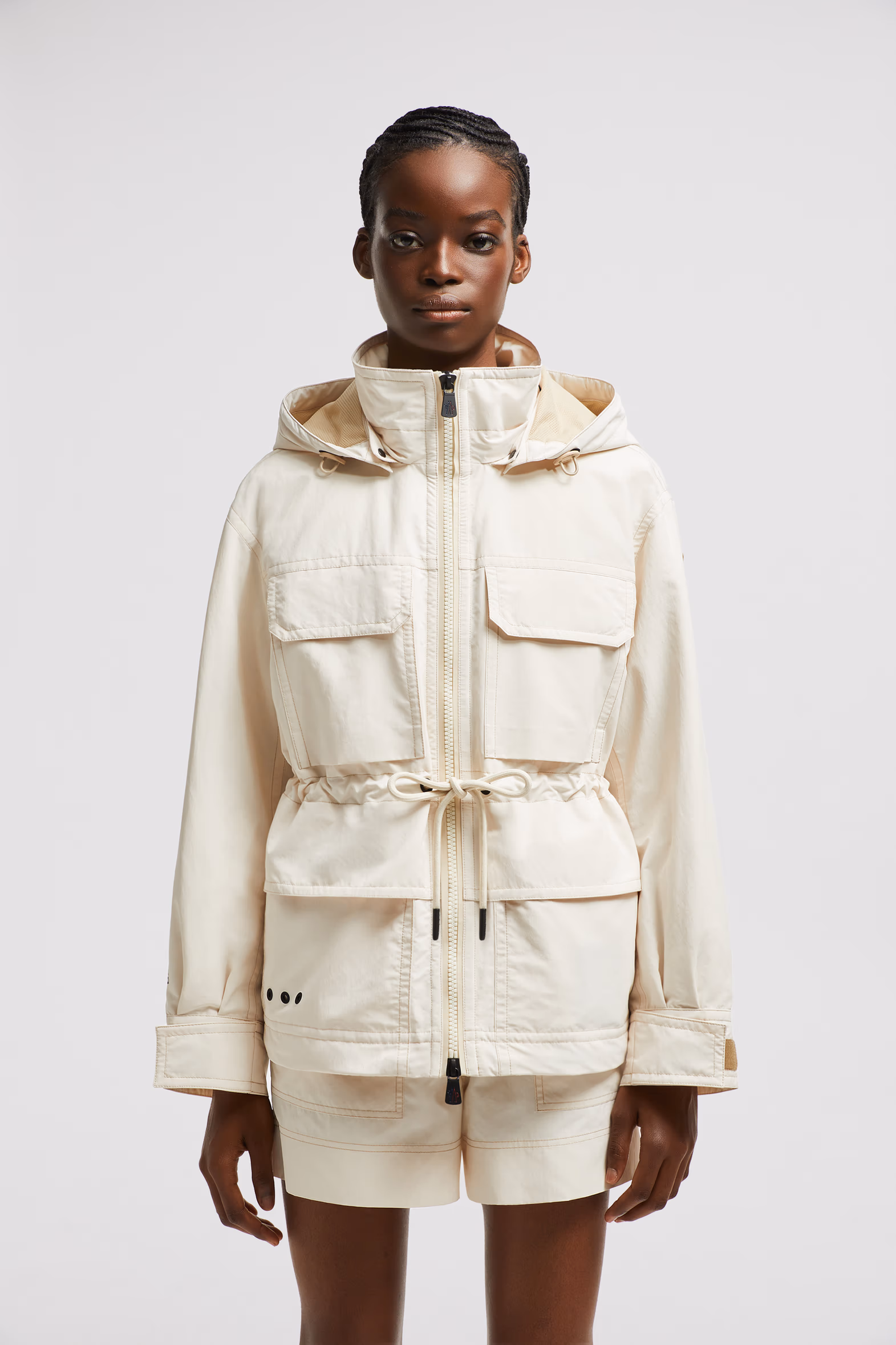 Nimba Hooded Field Down Jacket Women White Moncler 3